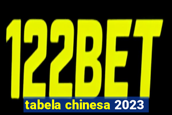 tabela chinesa 2023